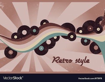 Retro music poster vector image