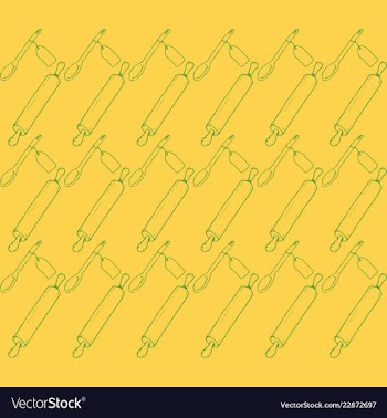 Retro object patterns for making seamless vector image