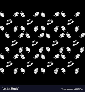 Retro object patterns for making seamless vector image