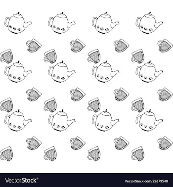 Retro object patterns for making seamless vector image