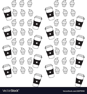 Retro object patterns for making seamless vector image