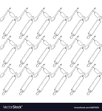 Retro object patterns for making seamless vector image