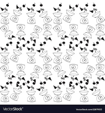 Retro object patterns for making seamless vector image