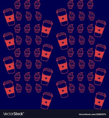 Retro object patterns for making seamless vector image
