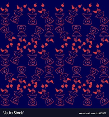Retro object patterns for making seamless vector image