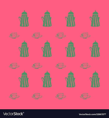 Retro object patterns for making seamless vector image
