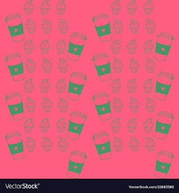 Retro object patterns for making seamless vector image