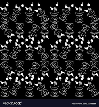 Retro object patterns for making seamless vector image