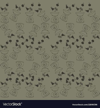 Retro object patterns for making seamless vector image