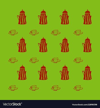 Retro object patterns for making seamless vector image