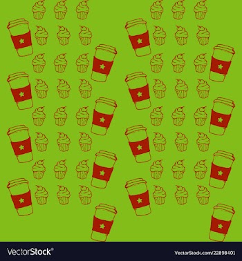 Retro object patterns for making seamless vector image