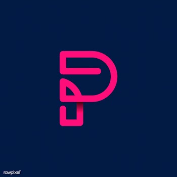Retro pink letter P vector | Free stock vector - 543526