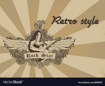 Retro poster vector image