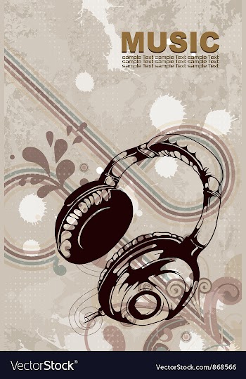 Retro poster vector image