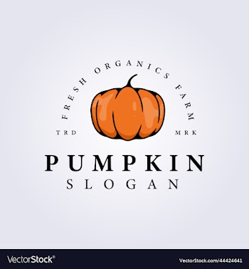 retro pumpkin logo vintage template design