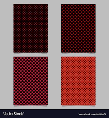 Retro repeating heart pattern brochure background vector image