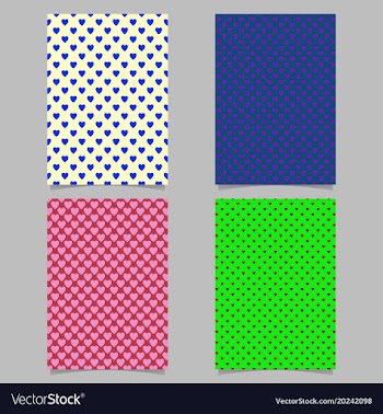 Retro repeating heart pattern brochure background vector image