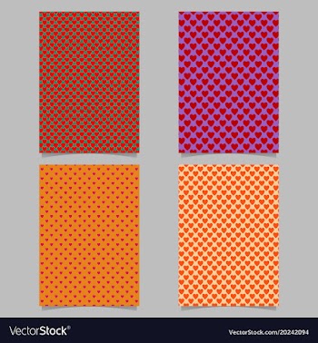 Retro repeating heart pattern brochure template vector image