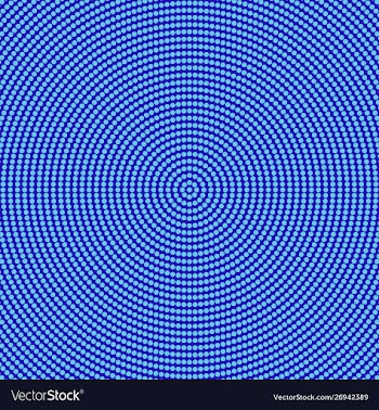 Retro round circle pattern background - blue vector image