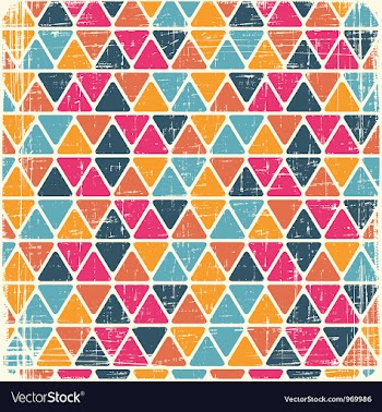  					Retro seamless geometric pattern vector image														
