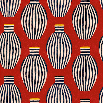 Retro Seamless Pattern with Vases - Anthropologie Inspired