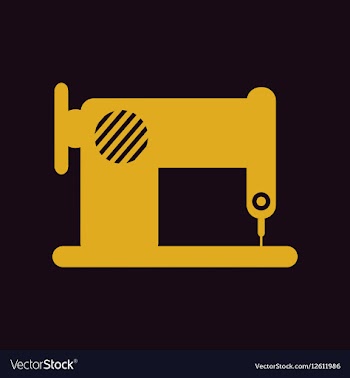 Retro sewing machine vector image