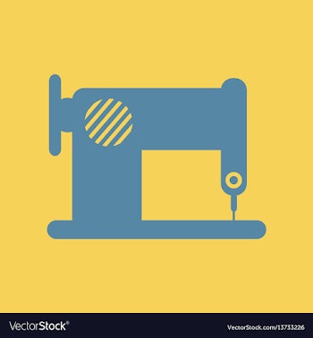 Retro sewing machine vector image