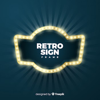 Retro sign frame