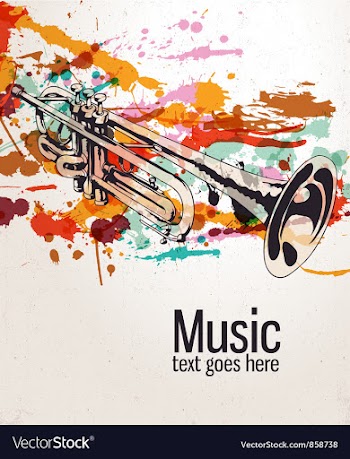  					Retro splatter music background vector image														