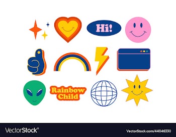 retro sticker art element clipart