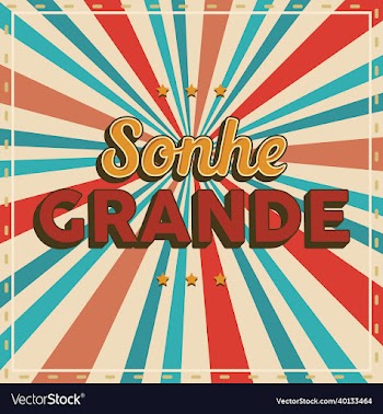 retro style poster in brazilian portuguese