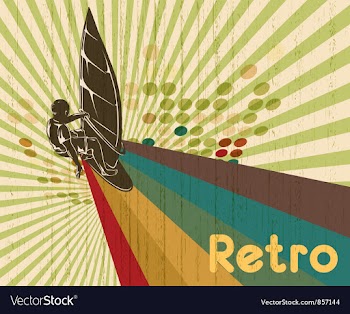 Retro summer background vector image