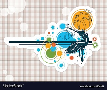 Retro summer background vector image