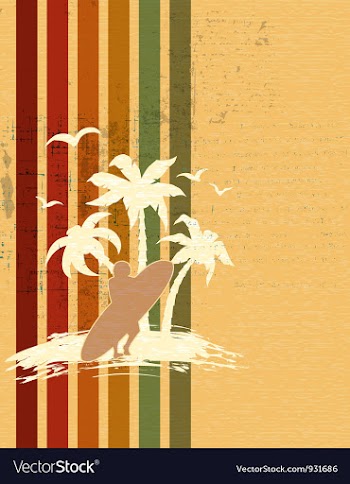 Retro summer background vector image
