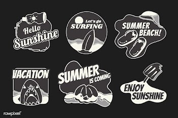 Retro summer badge set | Free stock vector - 592617