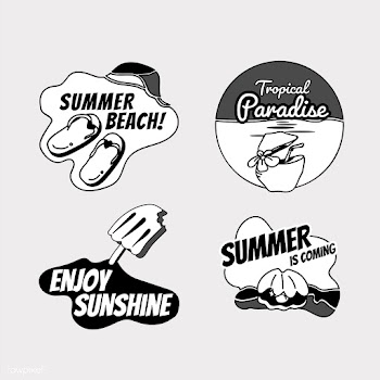 Retro summer badge set | Free stock vector - 592629