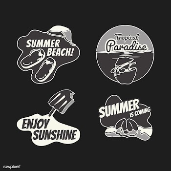 Retro summer badge set | Free stock vector - 592632
