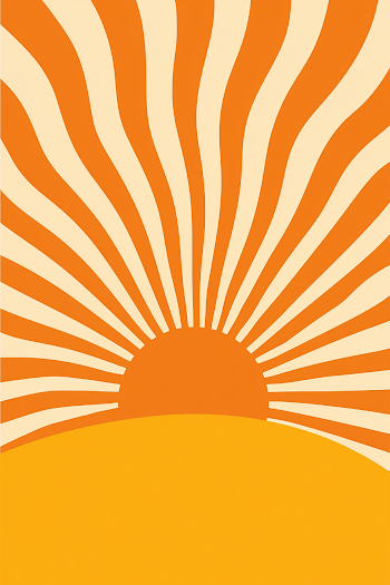 Retro Sunrise Illustration