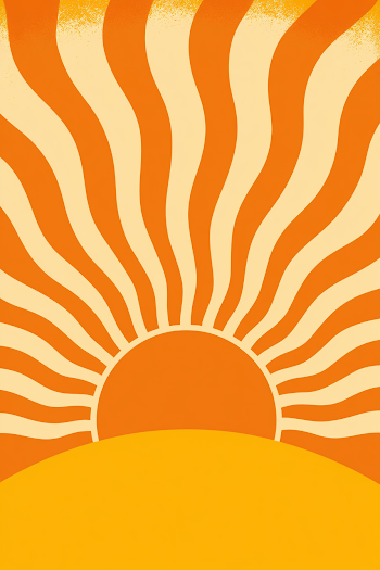 Retro Sunrise Vector Illustration