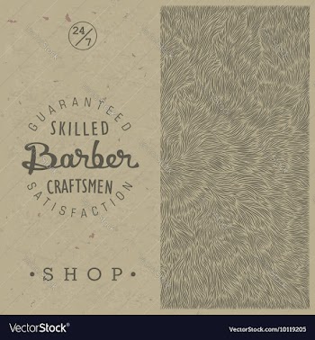Retro template for Barber Shop vector image