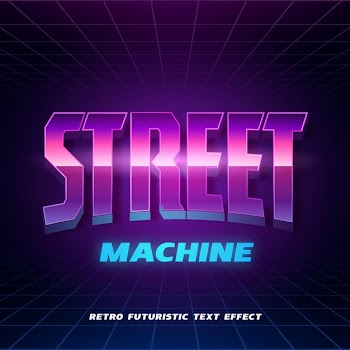 Retro text effect Free Vector