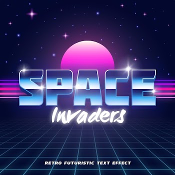 Retro text effect Free Vector