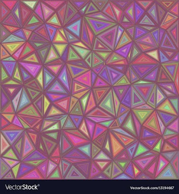 Retro triangle mosaic tile background vector image