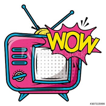 retro tv pop art style