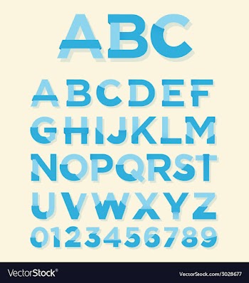  					Retro type font vector image														