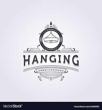 retro vintage hanging lamp logo
