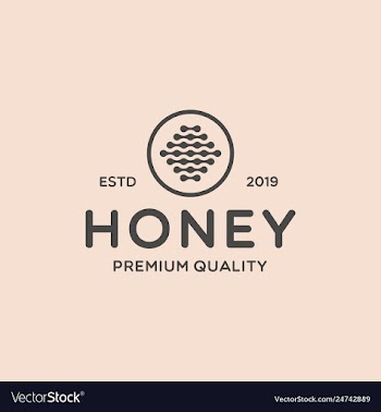 Retro vintage honey logo design vector image