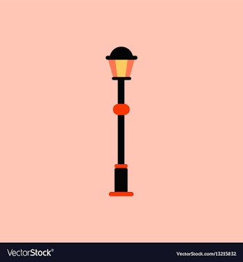 Retro vintage lamp post with electricity lantern vector image