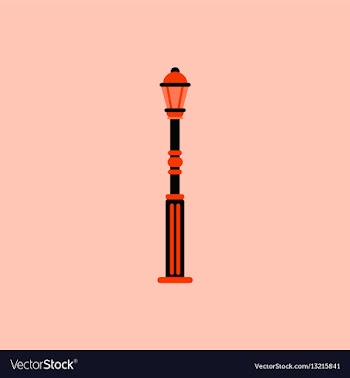 Retro vintage lamp post with electricity lantern vector image
