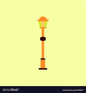 Retro vintage lamp post with electricity lantern vector image